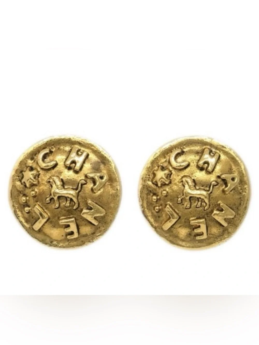 Chanel Lion Clip On Earrings